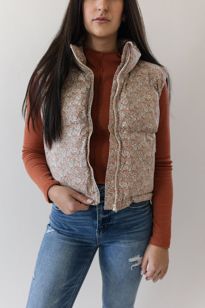 Floral Puffer Vest