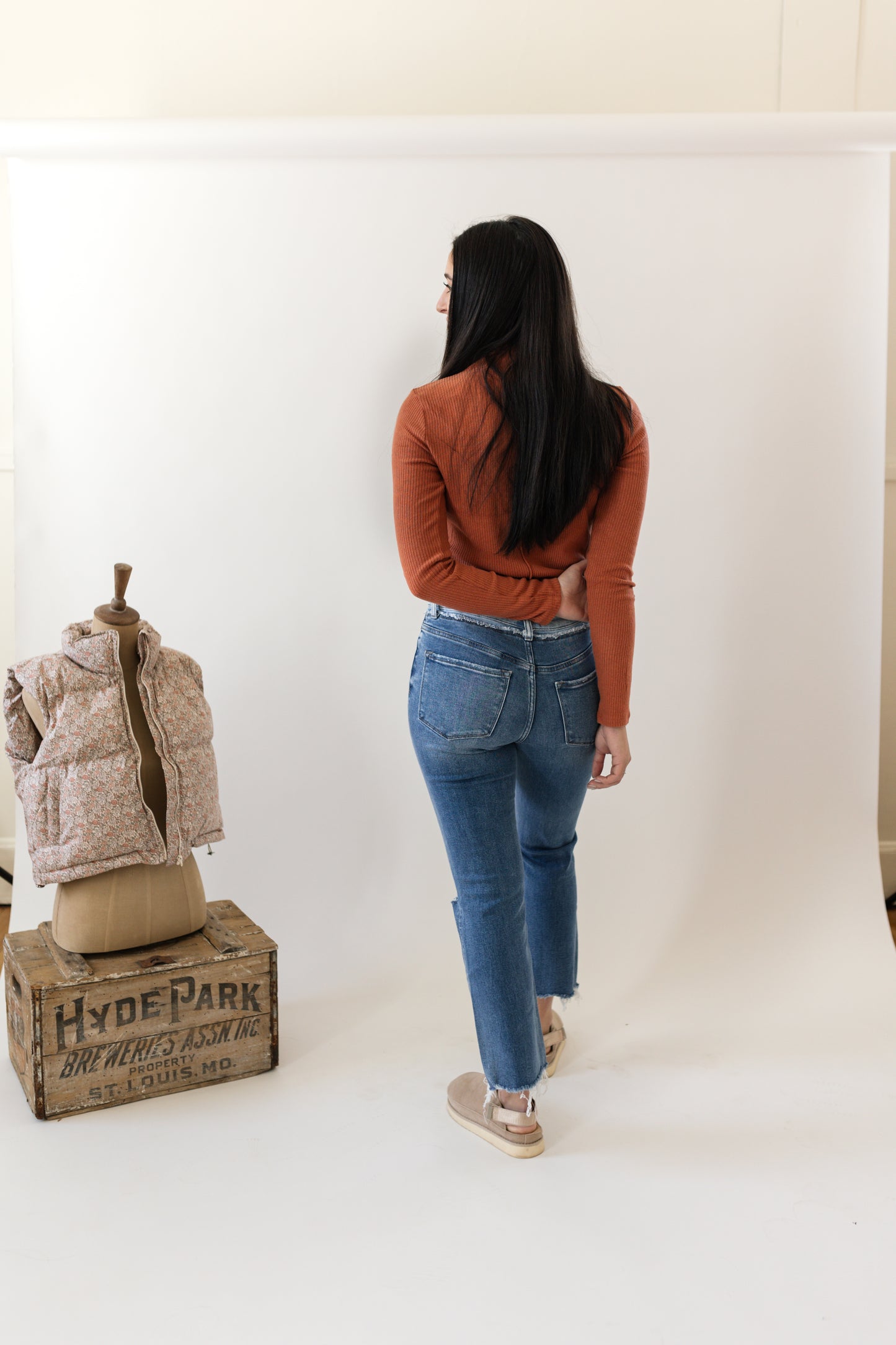 Ribbed Long Sleeve Top (Two Colors)