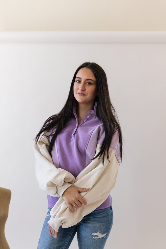 Oversized Colorblock Sweatshirt