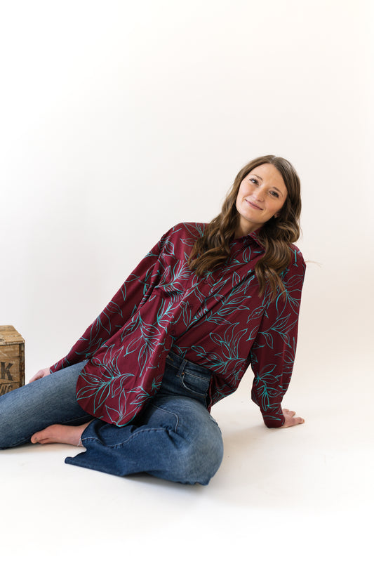 Floral Button Up Blouse