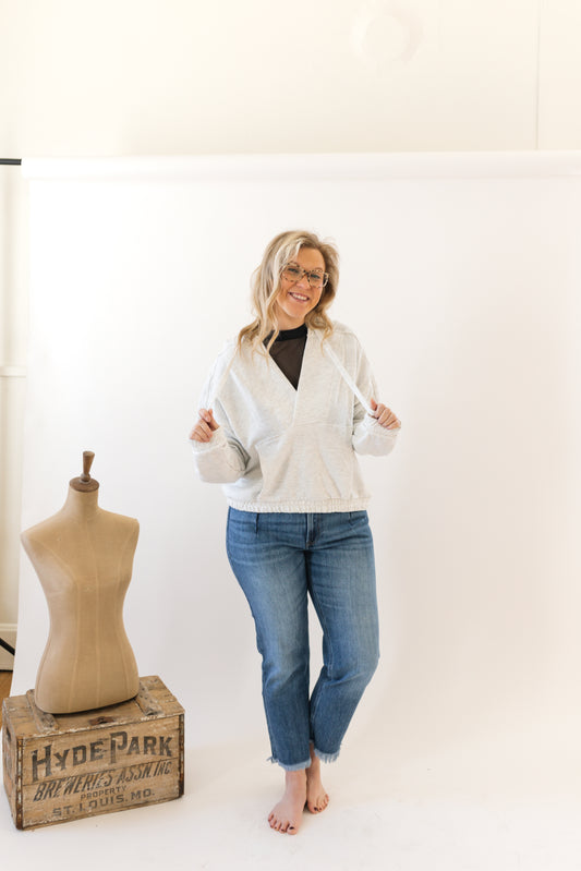 Drawstring Hoodie Top