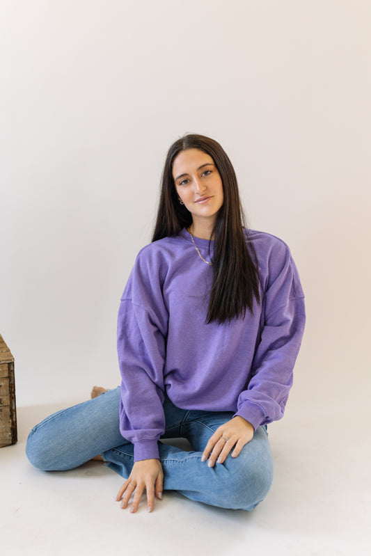 Purple Crewneck Sweatshirt