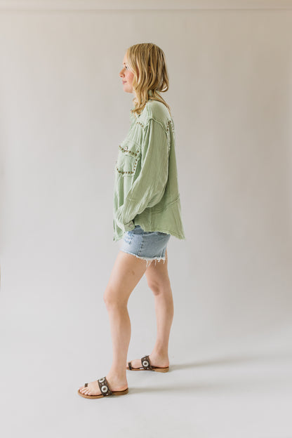 Studded Western Top