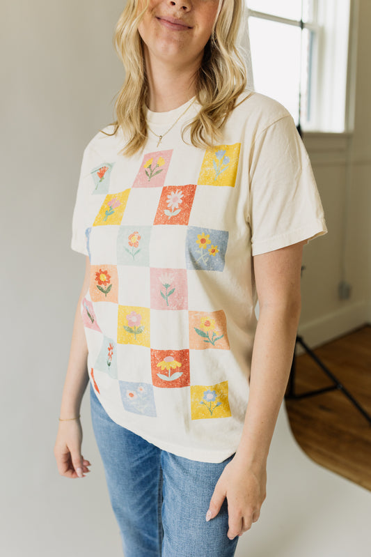 Patchwork Blooms Tee