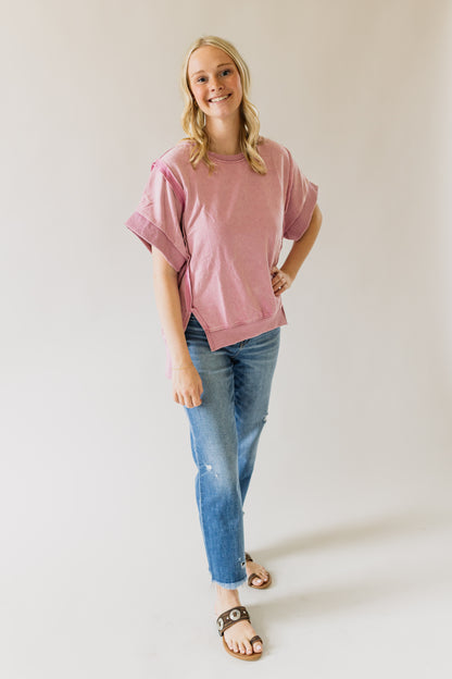 Acid Wash Oversized Top