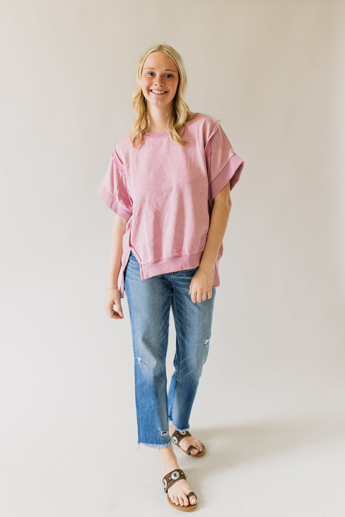 Acid Wash Oversized Top