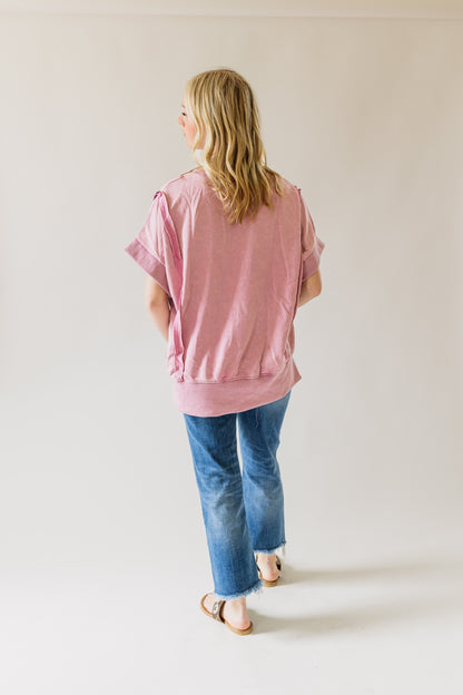 Acid Wash Oversized Top