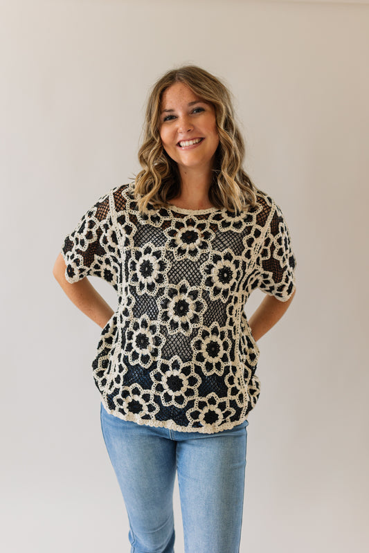 Short Sleeve Crochet Top