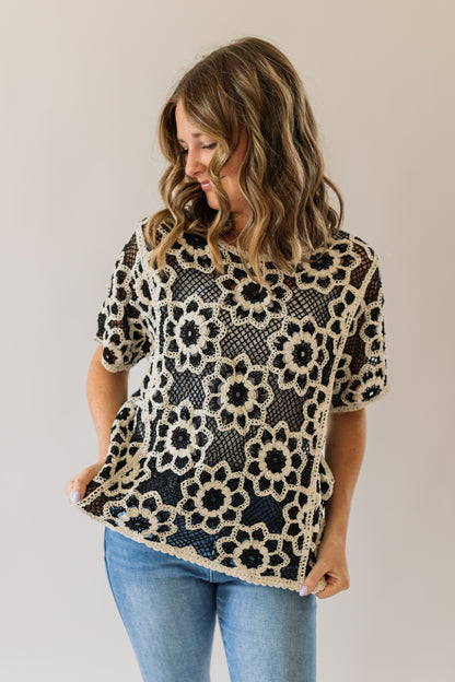 Short Sleeve Crochet Top