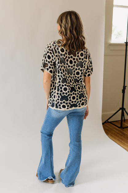 Short Sleeve Crochet Top