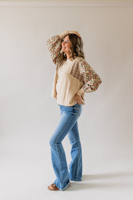 Floral Spliced Top