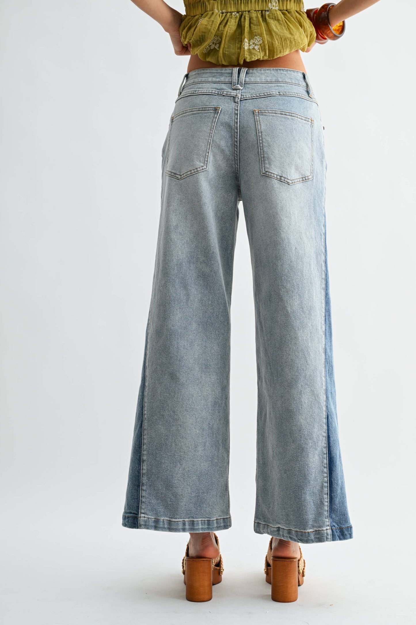 Two-Tone Crop Jean