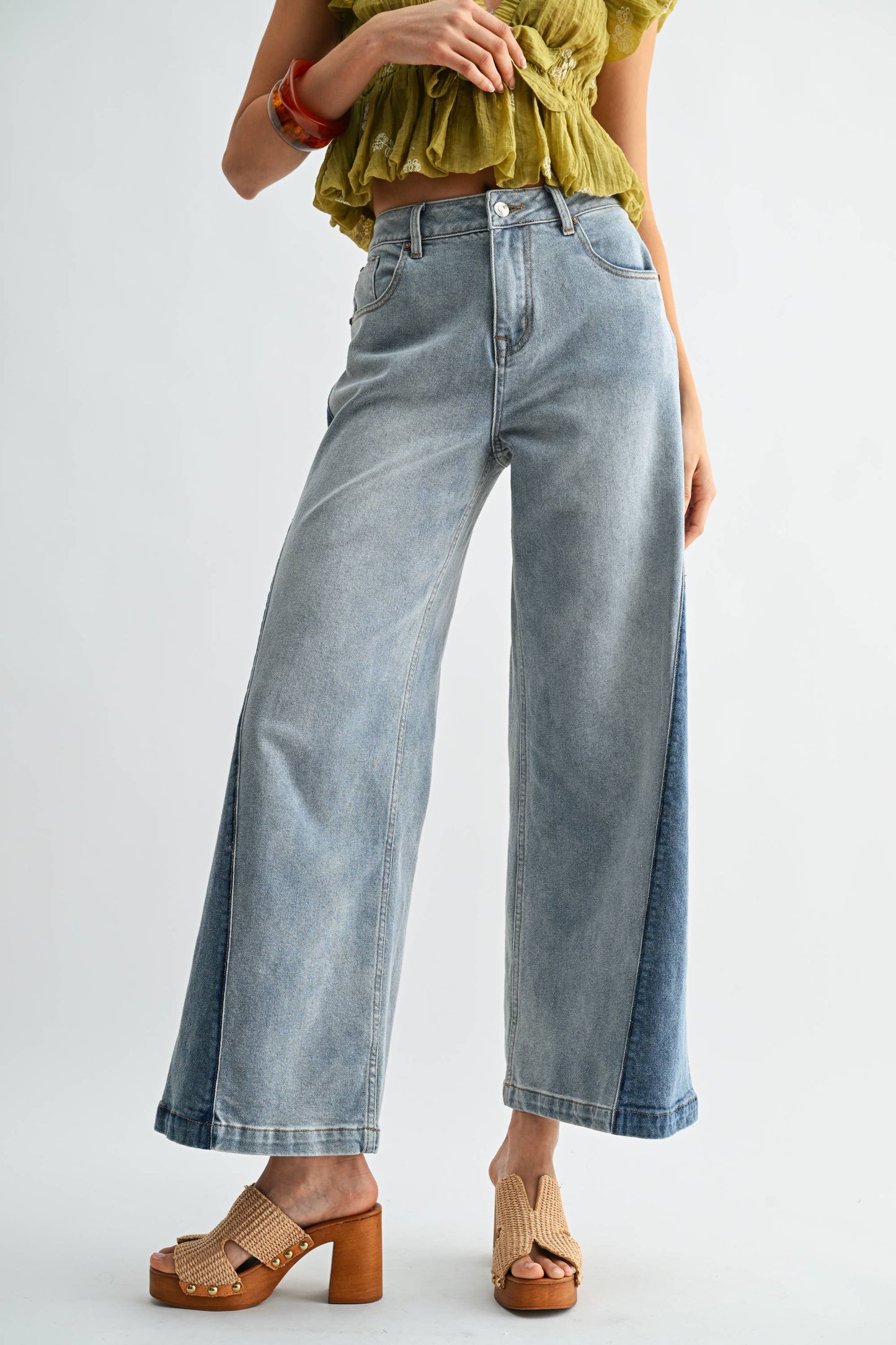 Two-Tone Crop Jean