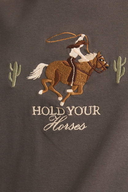 Hold Your Horses Embroidered Top