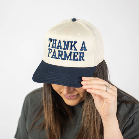 Thank A Farmer Embroidered Trucker Hat
