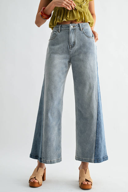 Two-Tone Crop Jean