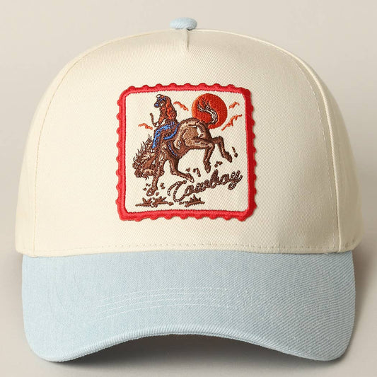 Cowboy Patch Denim Cap