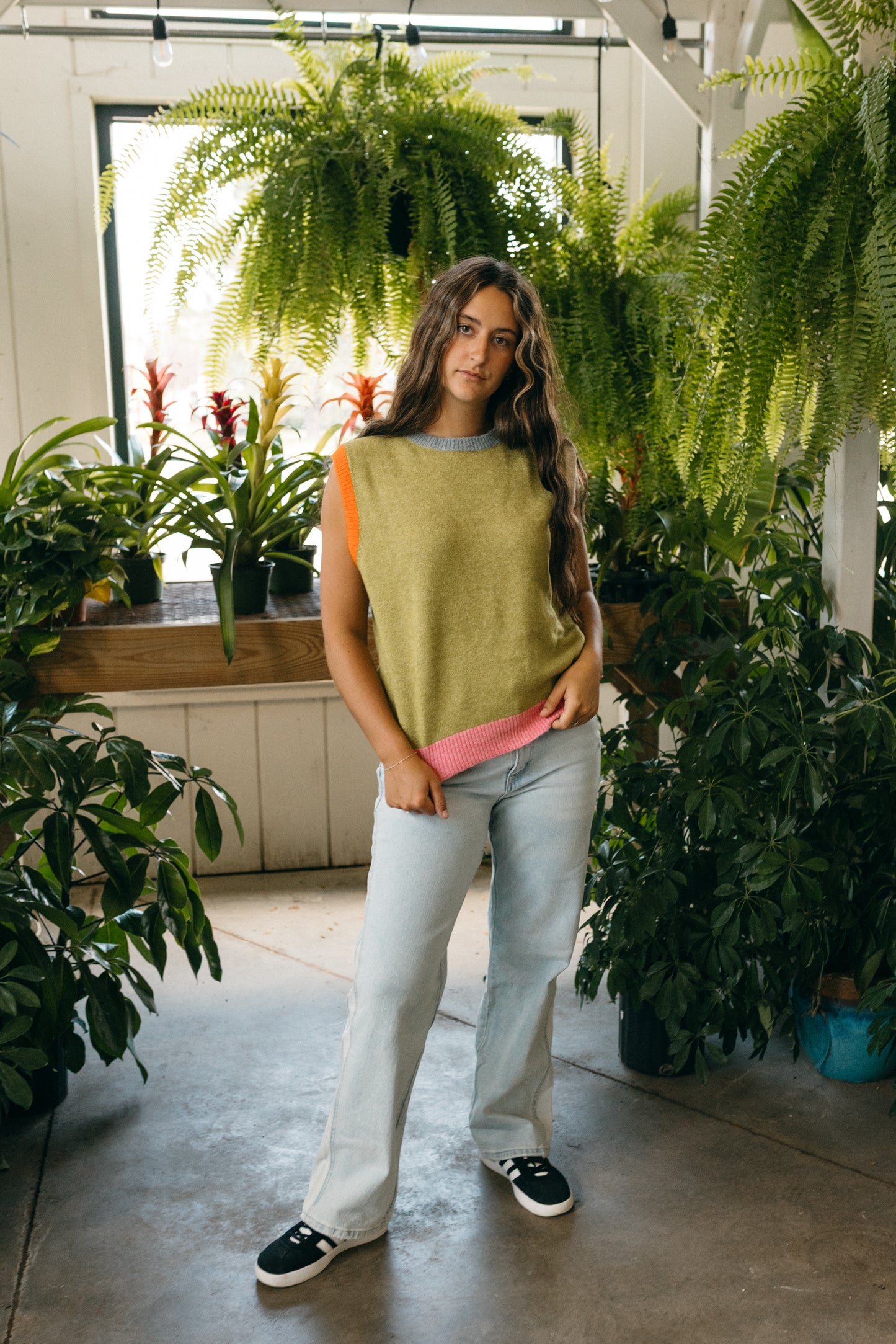 Color Block Sweater Vest