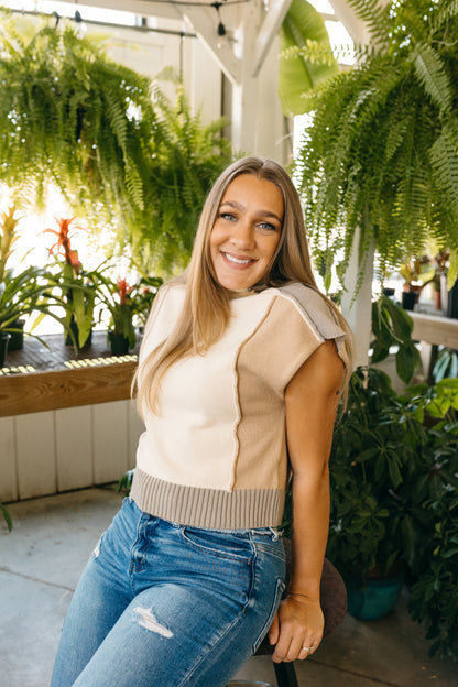 Color Block Sweater Vest