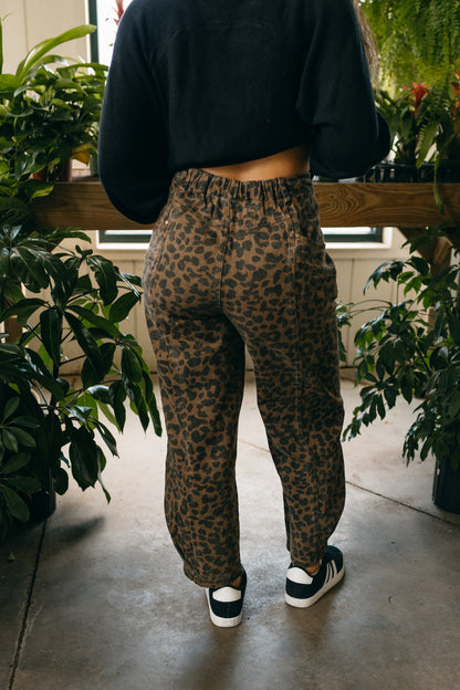 Cheetah Barrel Jean