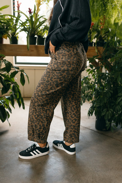 Cheetah Barrel Jean