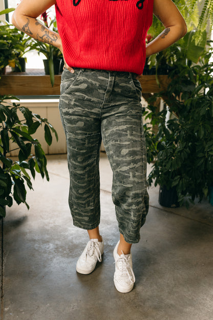 Camo Barrel Jean