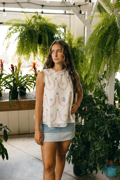 Cuff Denim Mini Skirt