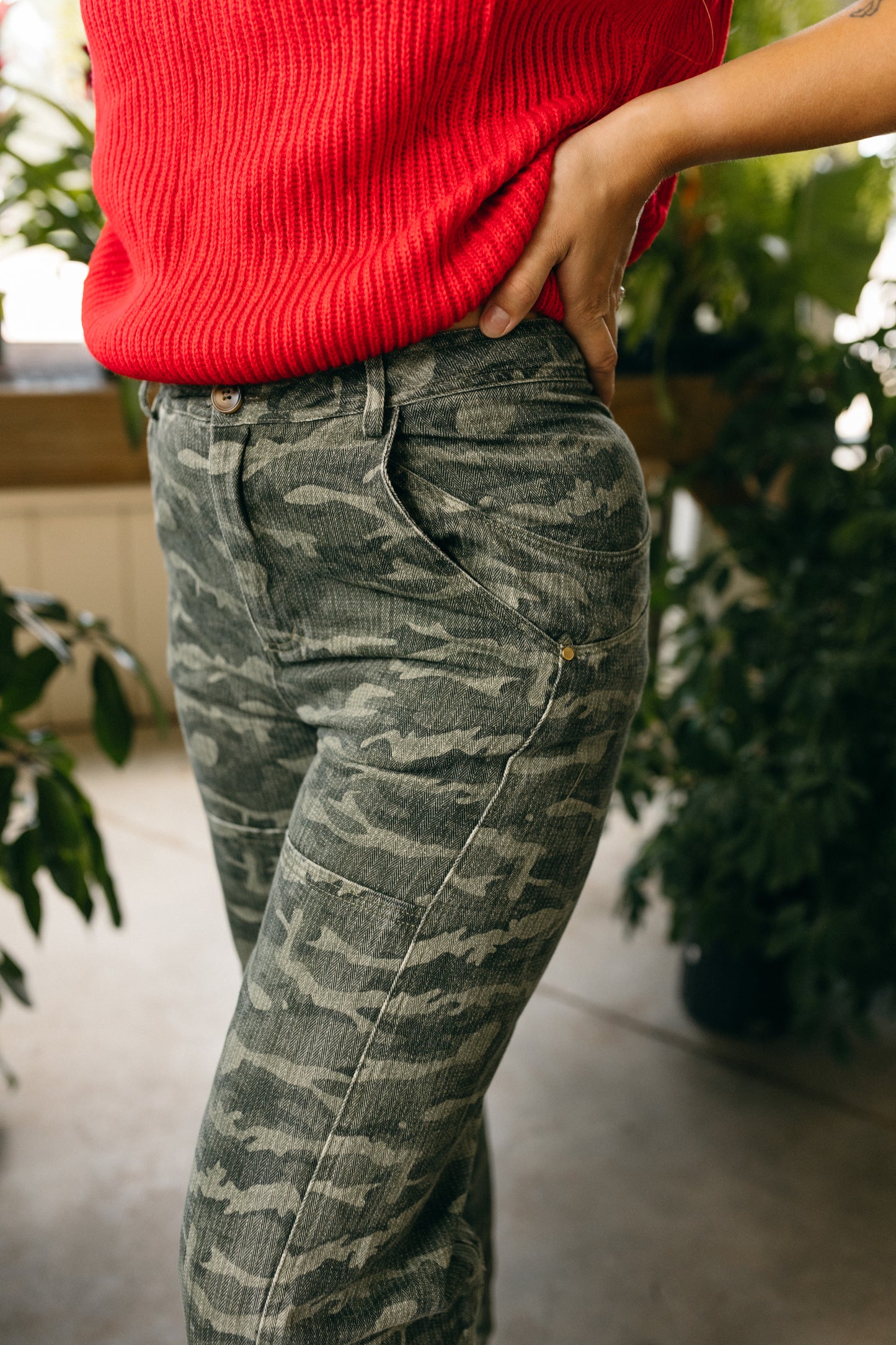 Camo Barrel Jean