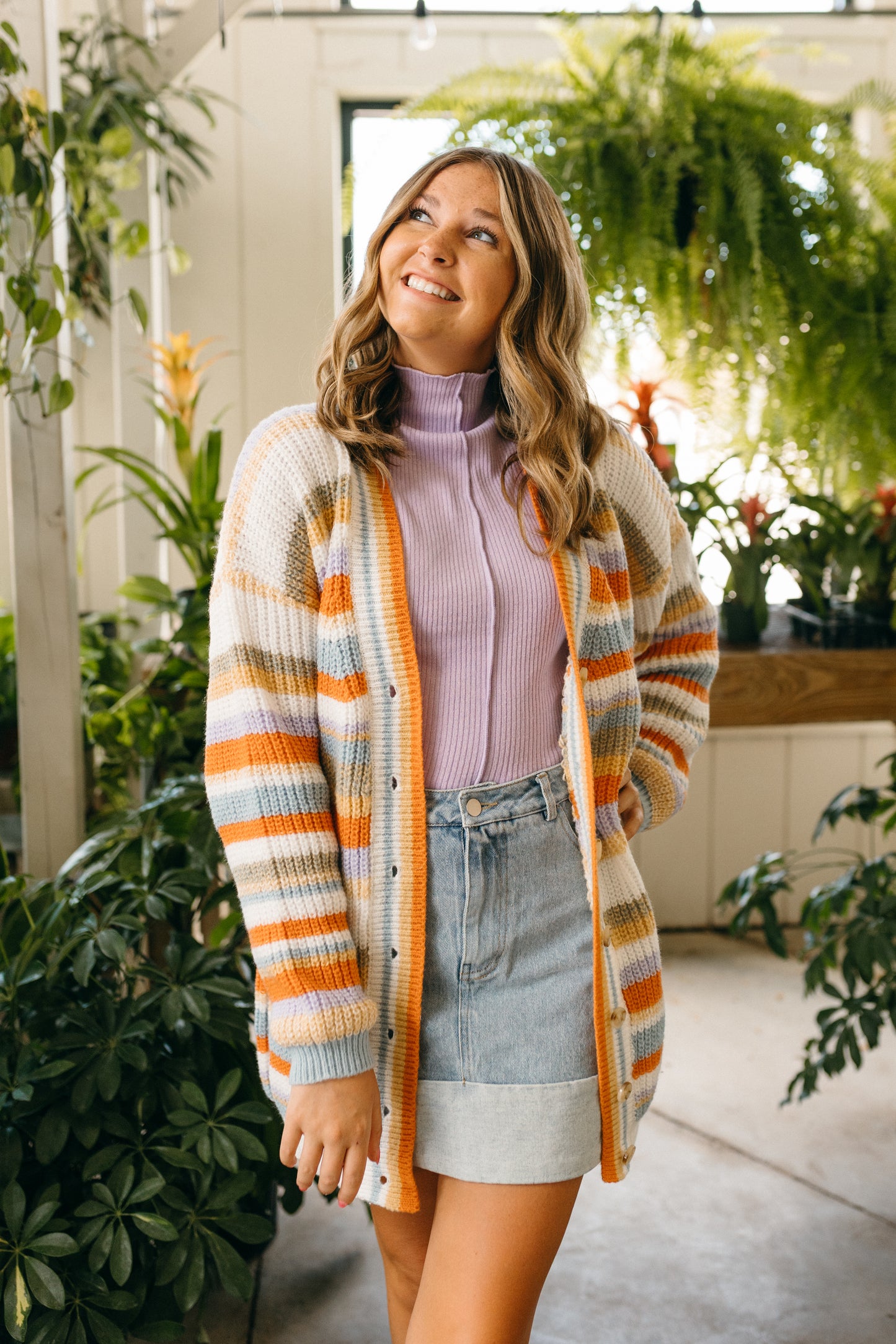 Cuff Denim Mini Skirt