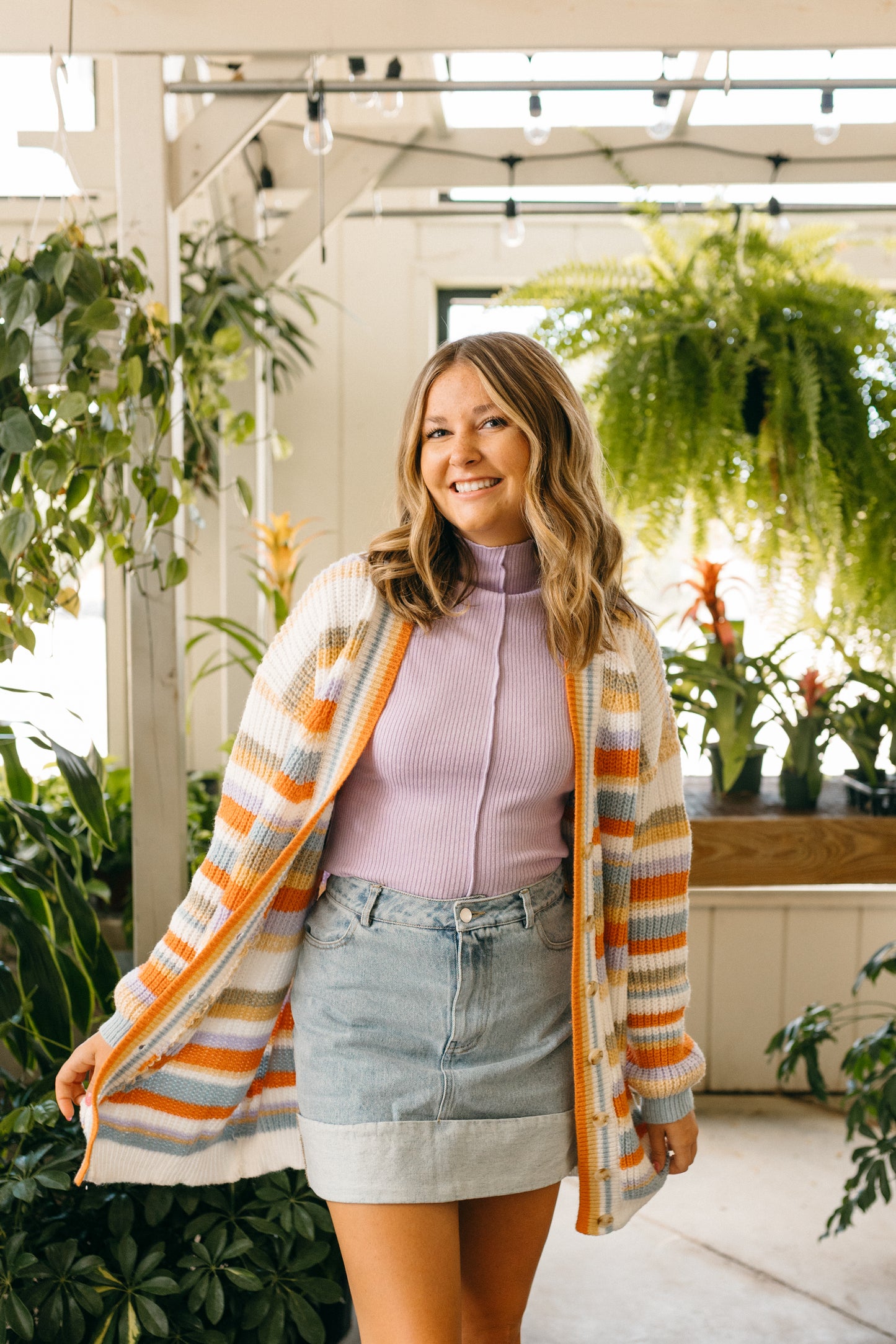 Cuff Denim Mini Skirt