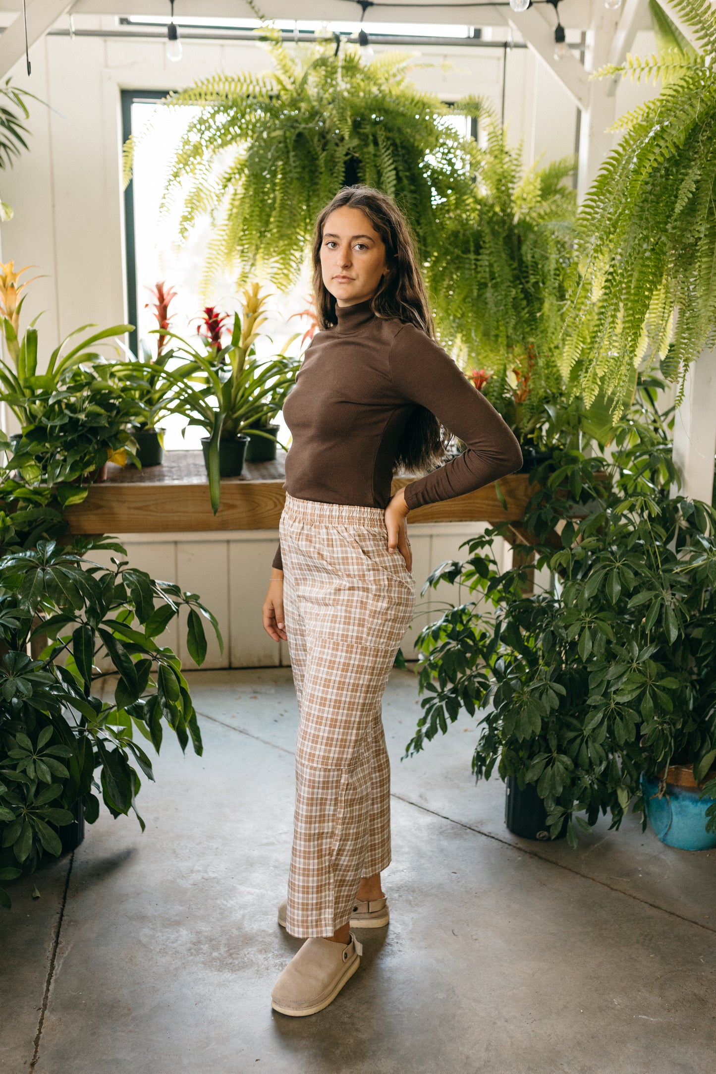 Tan Plaid Pant