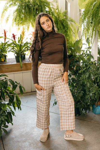 Tan Plaid Pant