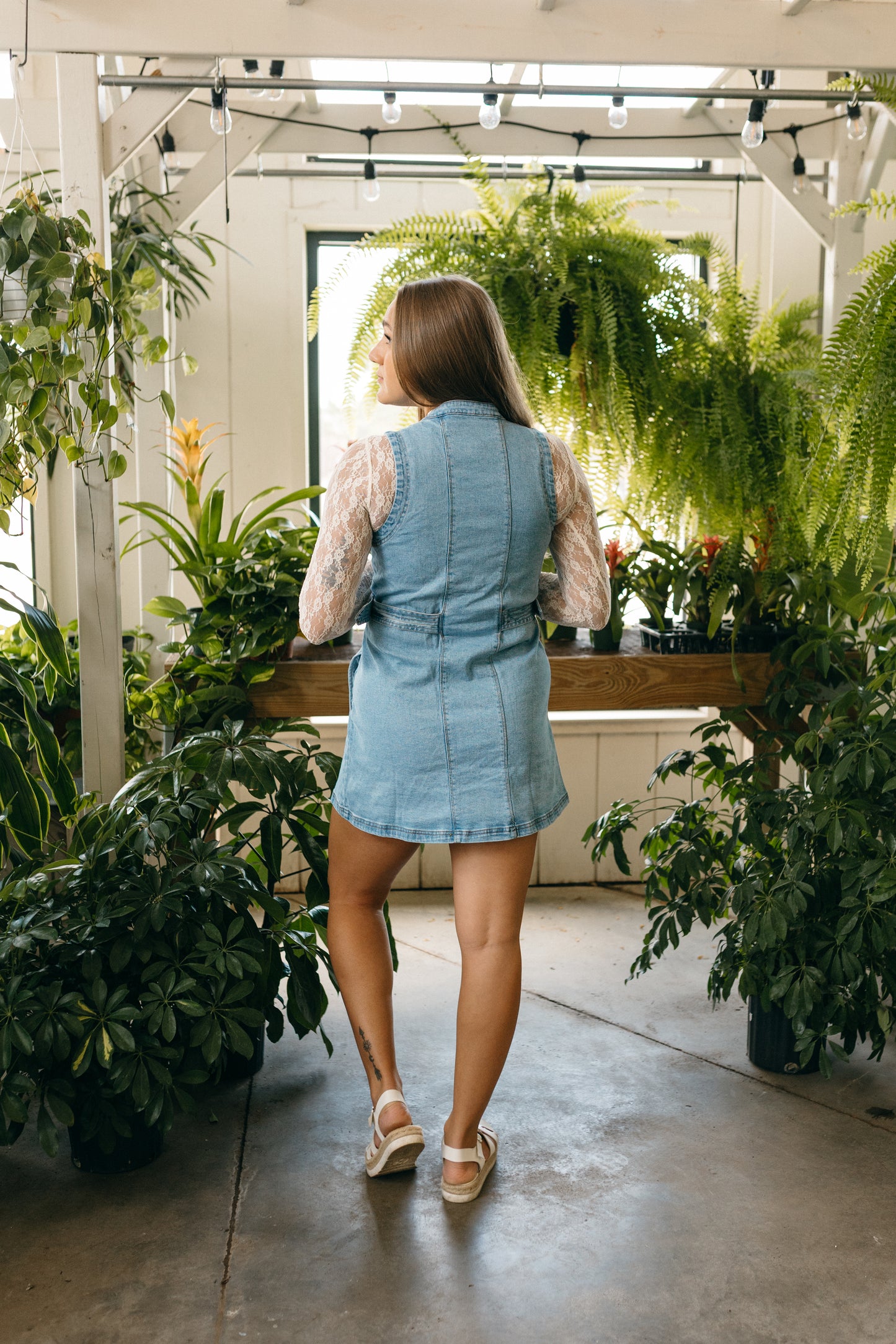 Western Buckle Denim Dress