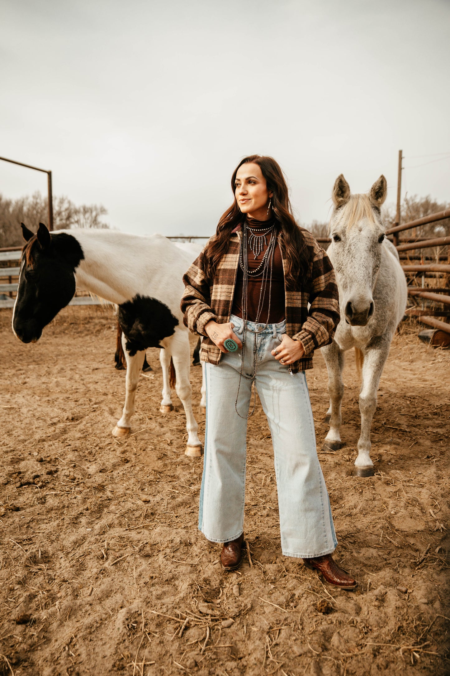 Wide Leg Stripe Jean
