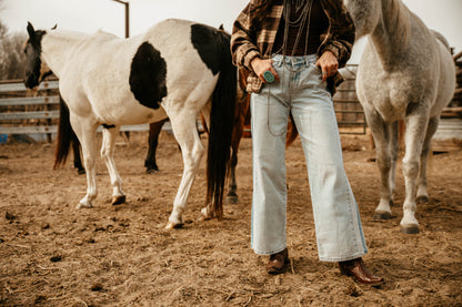 Wide Leg Stripe Jean