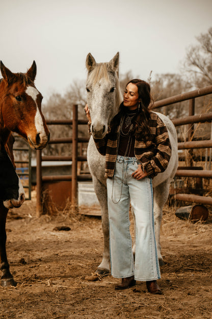 Wide Leg Stripe Jean