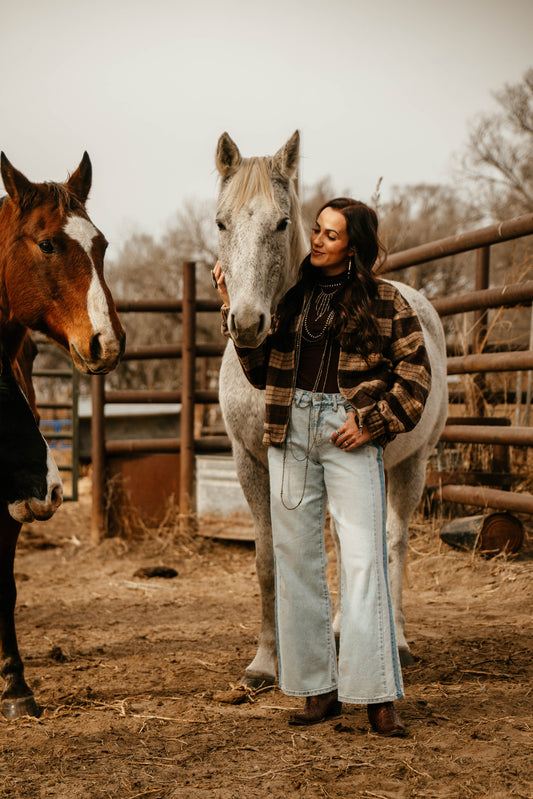 Wide Leg Stripe Jean